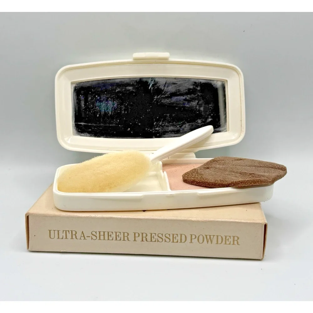 Vintage Avon 1960s Ultra-Sheer Compact Mirror Pressed Powder Mirrored